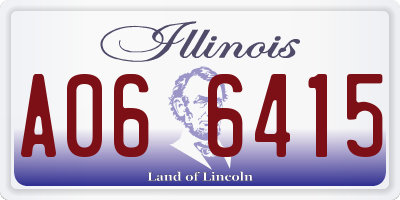 IL license plate A066415