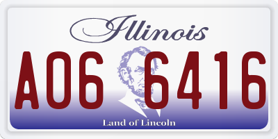 IL license plate A066416