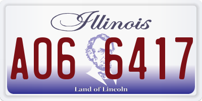 IL license plate A066417