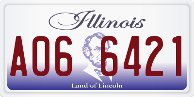 IL license plate A066421