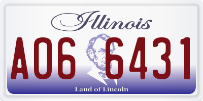 IL license plate A066431