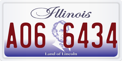 IL license plate A066434