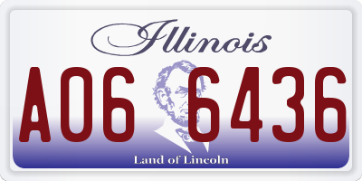 IL license plate A066436