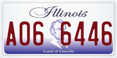 IL license plate A066446
