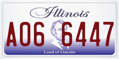 IL license plate A066447