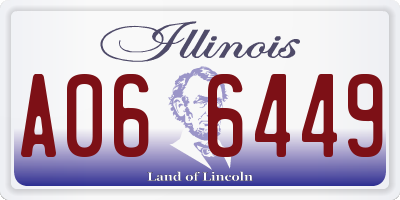IL license plate A066449