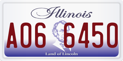 IL license plate A066450