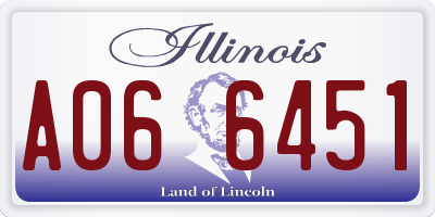 IL license plate A066451