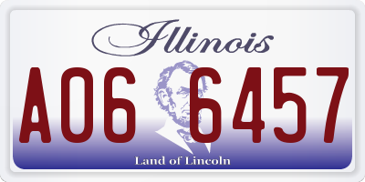 IL license plate A066457