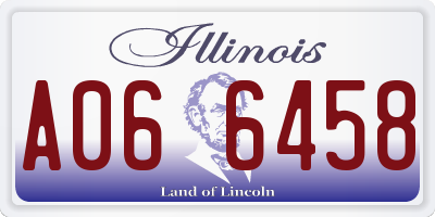 IL license plate A066458