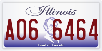 IL license plate A066464
