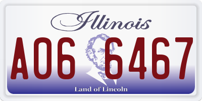 IL license plate A066467
