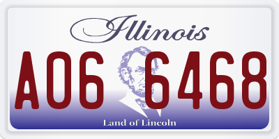 IL license plate A066468
