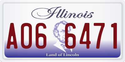 IL license plate A066471