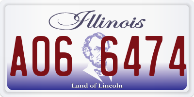 IL license plate A066474