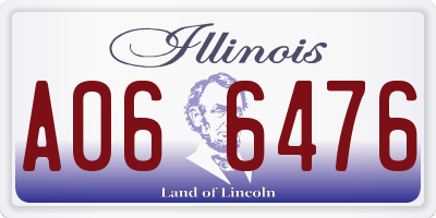 IL license plate A066476