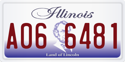 IL license plate A066481