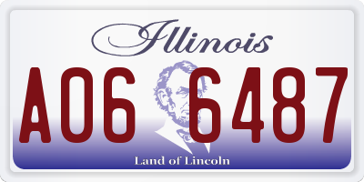 IL license plate A066487