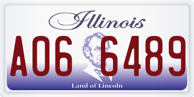 IL license plate A066489