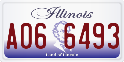 IL license plate A066493