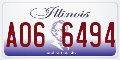 IL license plate A066494