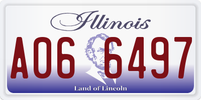 IL license plate A066497