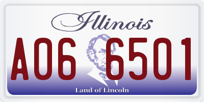 IL license plate A066501