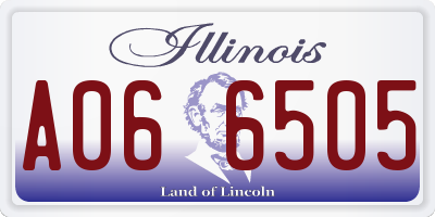 IL license plate A066505
