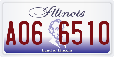 IL license plate A066510
