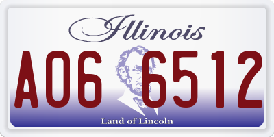 IL license plate A066512