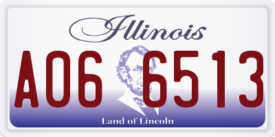 IL license plate A066513