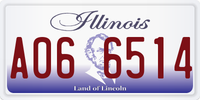 IL license plate A066514