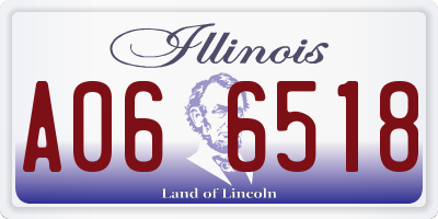 IL license plate A066518