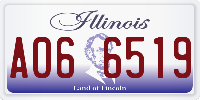 IL license plate A066519