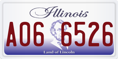 IL license plate A066526
