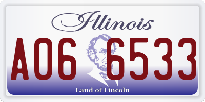 IL license plate A066533