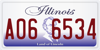 IL license plate A066534