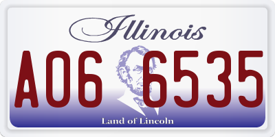 IL license plate A066535