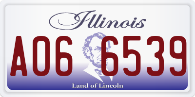 IL license plate A066539