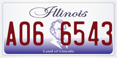 IL license plate A066543