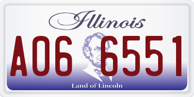 IL license plate A066551