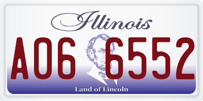 IL license plate A066552