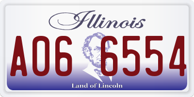 IL license plate A066554