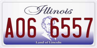 IL license plate A066557