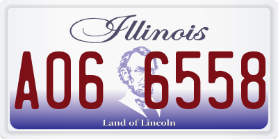 IL license plate A066558