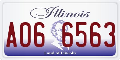IL license plate A066563