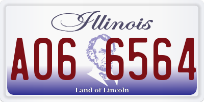 IL license plate A066564