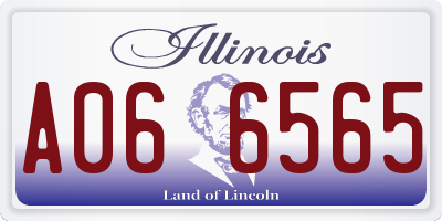 IL license plate A066565