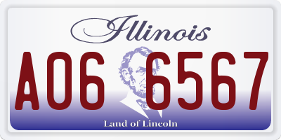 IL license plate A066567