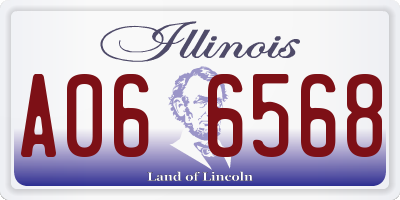 IL license plate A066568